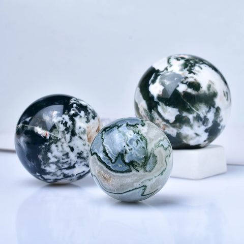 Green Moss Agate Ball-ToShay.org