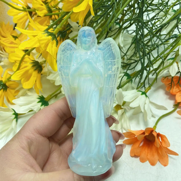 White Opal Angel Statue-ToShay.org