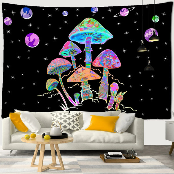 Mushroom Art Tapestry-ToShay.org