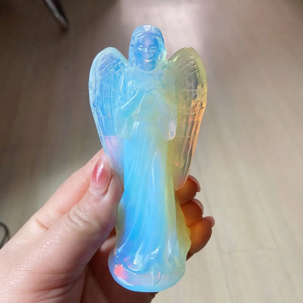 White Opal Angel Statue-ToShay.org