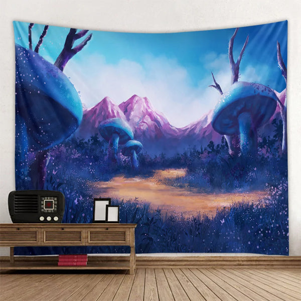 Mushroom Art Tapestry-ToShay.org