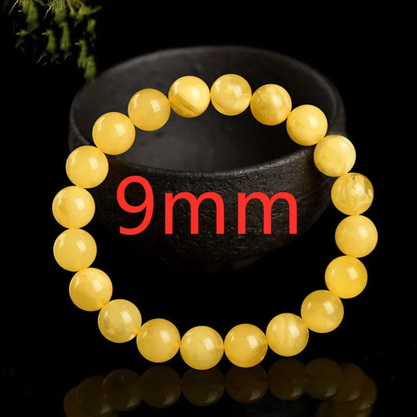 Yellow Amber Bead Bracelet-ToShay.org