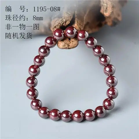 Red Cinnabar Bead Bracelet-ToShay.org