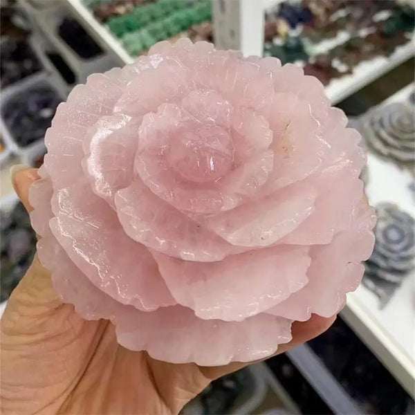 Pink Rose Quartz Flower-ToShay.org