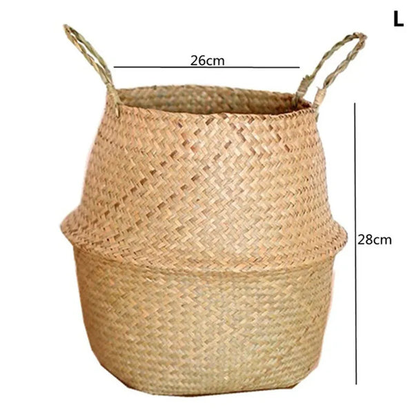 Straw Pot Plant Basket-ToShay.org