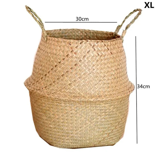 Straw Pot Plant Basket-ToShay.org