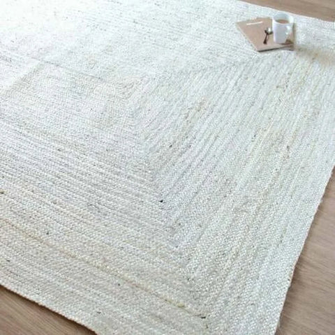 White Jute Braided Rug-ToShay.org