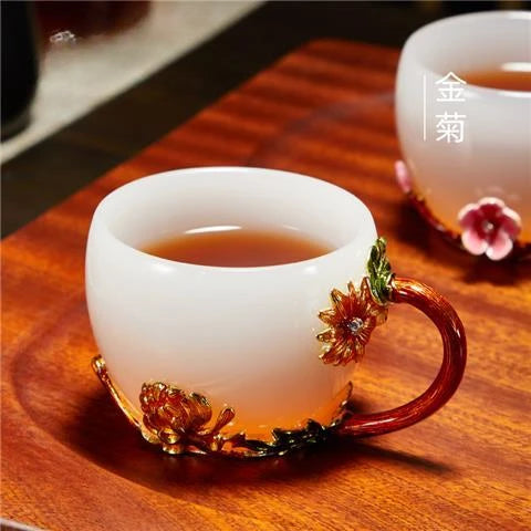 Clear Porcelain Tea Cups-ToShay.org