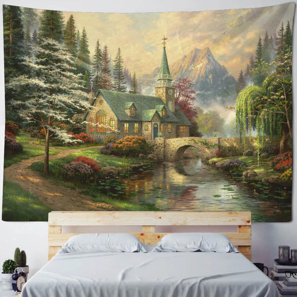 Fairytale Castle Tapestry-ToShay.org