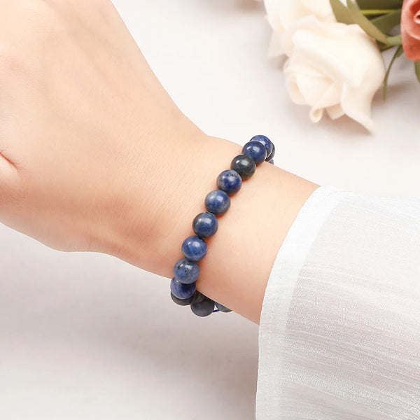 Blue Sodalite Bead Bracelet-ToShay.org