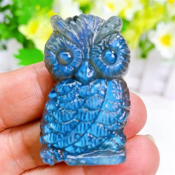 Blue Labradorite Owl-ToShay.org