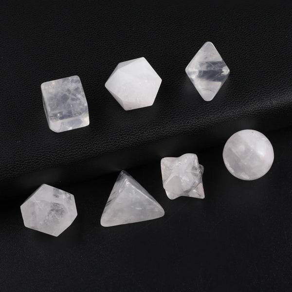 Mixed Quartz Crystal Platonic Solids-ToShay.org