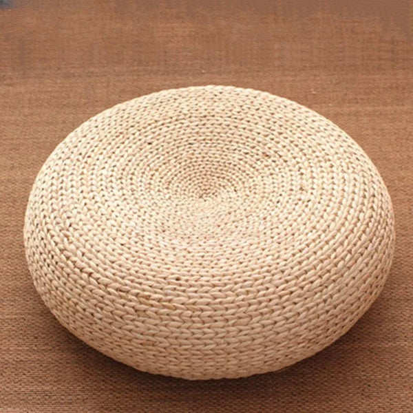 Weave Straw Pouf-ToShay.org