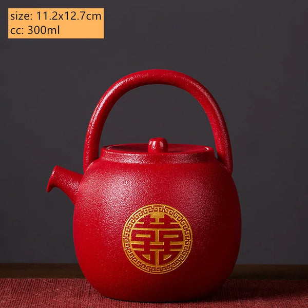 Red Ceramic Tea Sets-ToShay.org