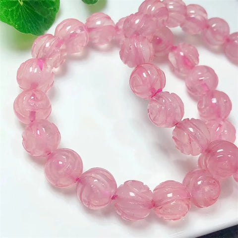 Pink Rose Quartz Flower Bracelet-ToShay.org