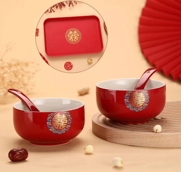 Red Ceramic Tea Bowls-ToShay.org