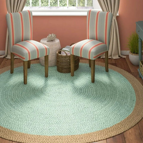 Turquoise Jute Rug-ToShay.org