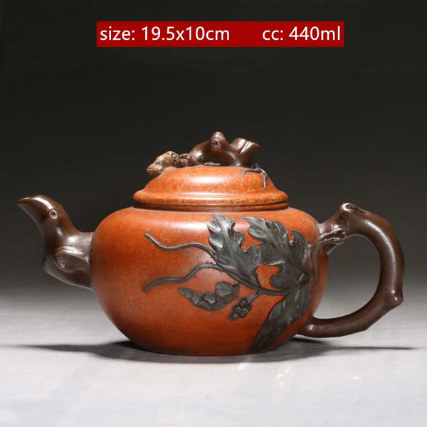 Pumpkin Clay Teapot-ToShay.org