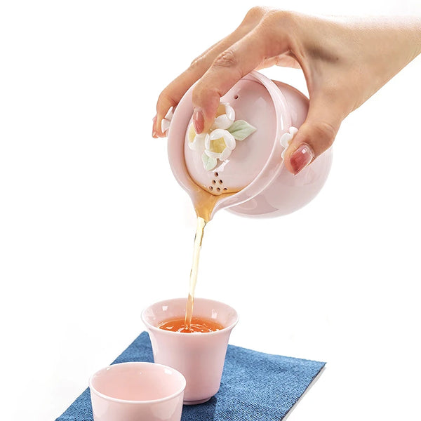 Pink Ceramic Tea Set-ToShay.org