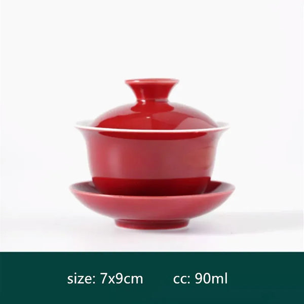 Red Ceramic Tea Sets-ToShay.org