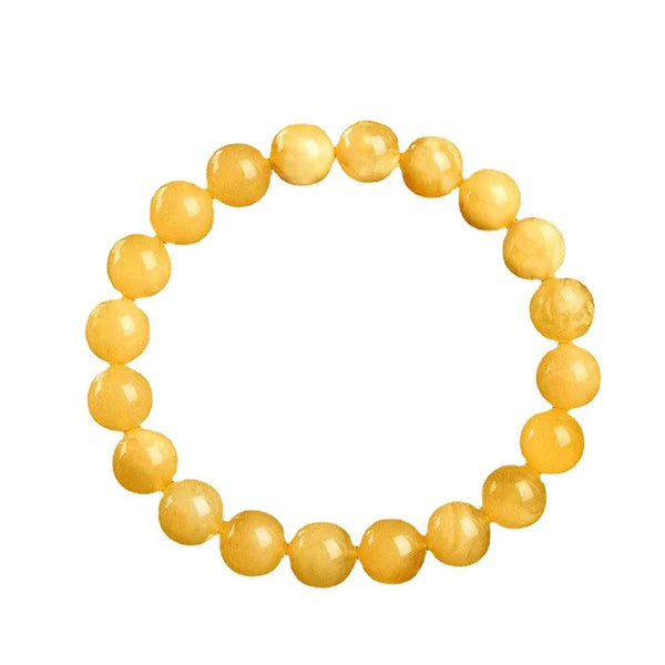 Yellow Amber Bead Bracelet-ToShay.org