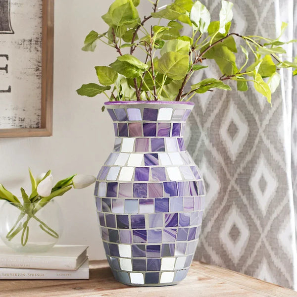 Mosaic Glass Vase-ToShay.org