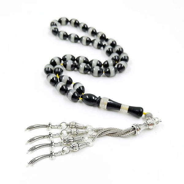 Black Stripe Prayer Beads-ToShay.org