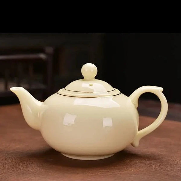 White Porcelain Tea Pot-ToShay.org