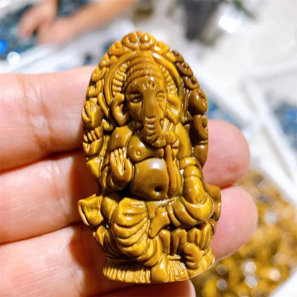 Yellow Tiger Eye Ganesha-ToShay.org