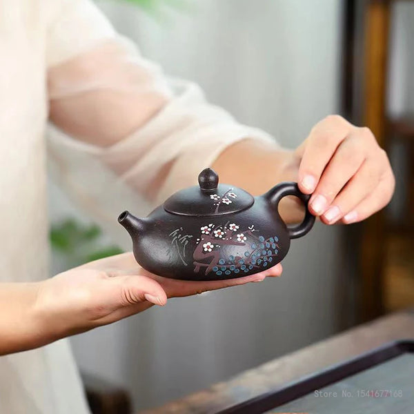 Plum Blossom Clay Teapot-ToShay.org