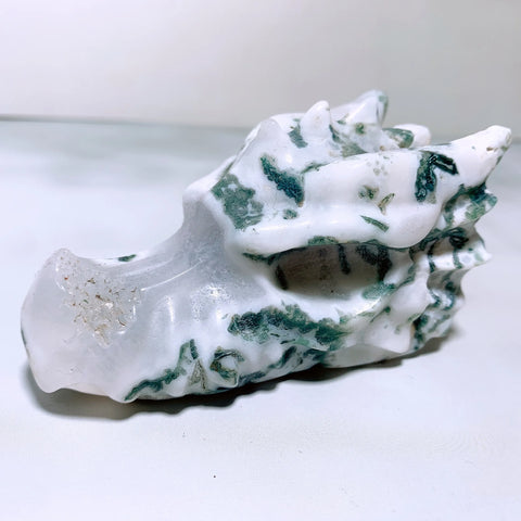 Green Moss Agate Dragon Head-ToShay.org