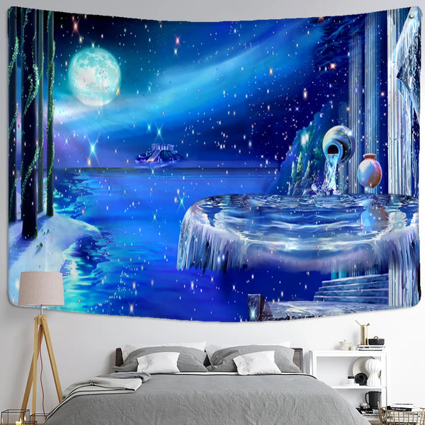 Forest Night Sky Tapestry-ToShay.org