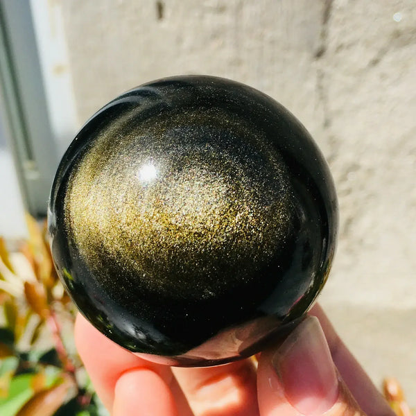 Gold Obsidian Ball-ToShay.org