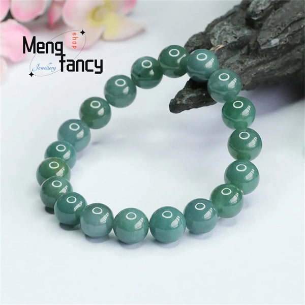 Green Jadeite Bead Bracelet-ToShay.org