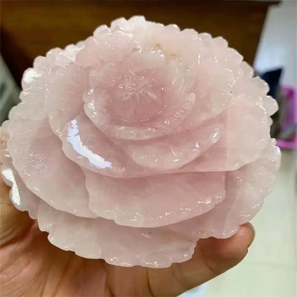 Pink Rose Quartz Flower-ToShay.org