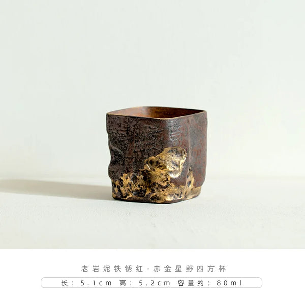 Rust Glazed Ceramic Teacup-ToShay.org