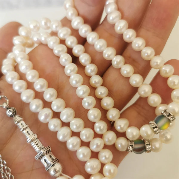 White Pearl Prayer beads-ToShay.org