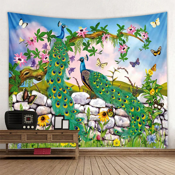 Peacock Art Tapestry-ToShay.org