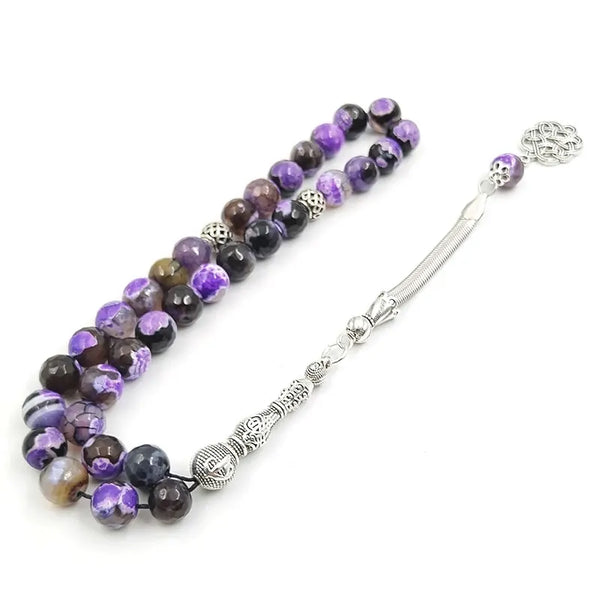 Purple Agate Prayer Beads-ToShay.org