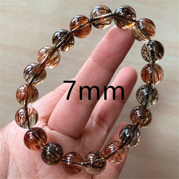 Red Gold Rutilated Quartz Bracelet-ToShay.org