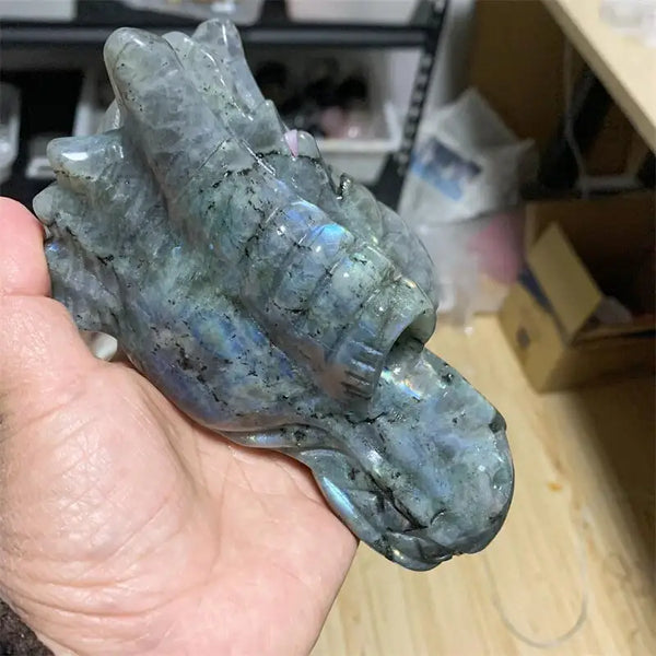 Blue Labradorite Dragon Head-ToShay.org