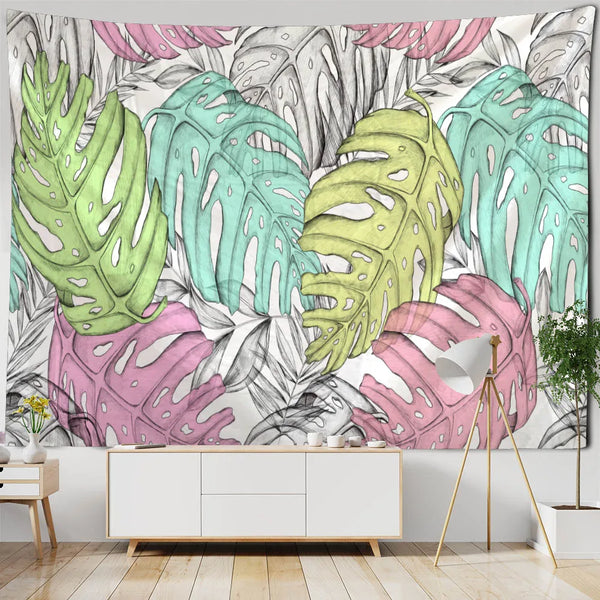 Tropical Palm Leaf Tapestry-ToShay.org