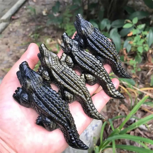 Black Obsidian Crocodile-ToShay.org