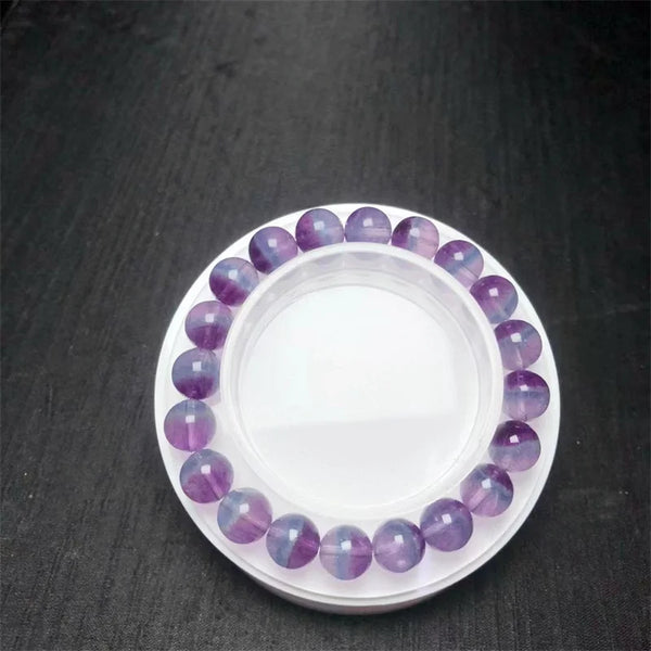 Purple Fluorite Bead Bracelet-ToShay.org