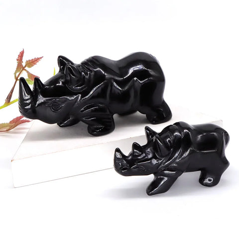 Black Obsidian Rhinoceros-ToShay.org