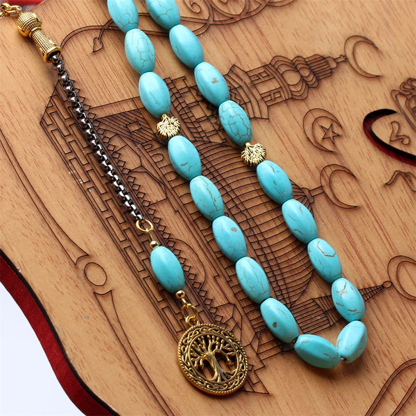 Blue Turquoise Prayer Beads-ToShay.org