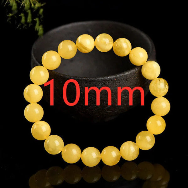 Yellow Amber Bead Bracelet-ToShay.org