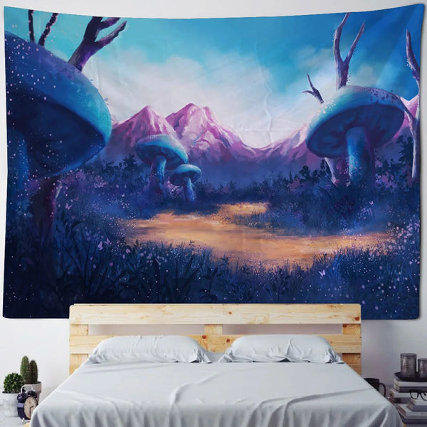 Mushroom Art Tapestry-ToShay.org