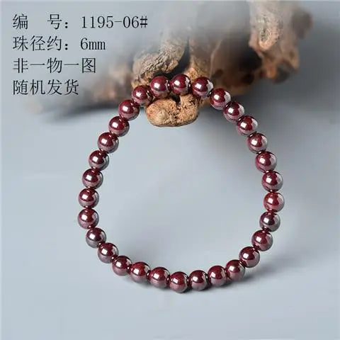 Red Cinnabar Bead Bracelet-ToShay.org