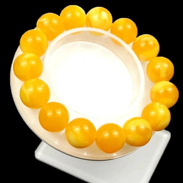 Yellow Beeswax Bead Bracelets-ToShay.org